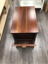 BROWN WOOD END TABLE