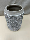 GREY WHITE CERAMIC PLANTER