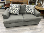 DARK GRAY PILLOW BACK LOVE SEAT