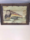 ANTIQUE GRAPE TRAY W/TRAIN