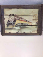 ANTIQUE GRAPE TRAY W/TRAIN