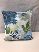 GREEN/BLUE FLORAL PILLOW