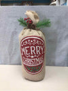 BURLAP MERRY XMAS BAG