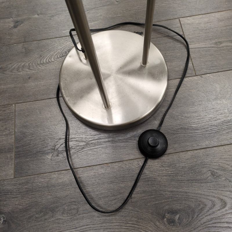 TALL SILVER FLOOR LAMP