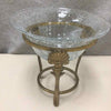2 PIECE GOLD/GLASS BOWL