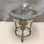 2 PIECE GOLD/GLASS BOWL