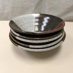 5 HANDMADE BLACK/RED/WHITE BOWLS