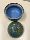 BLUE CERAMIC LID CONTAINER