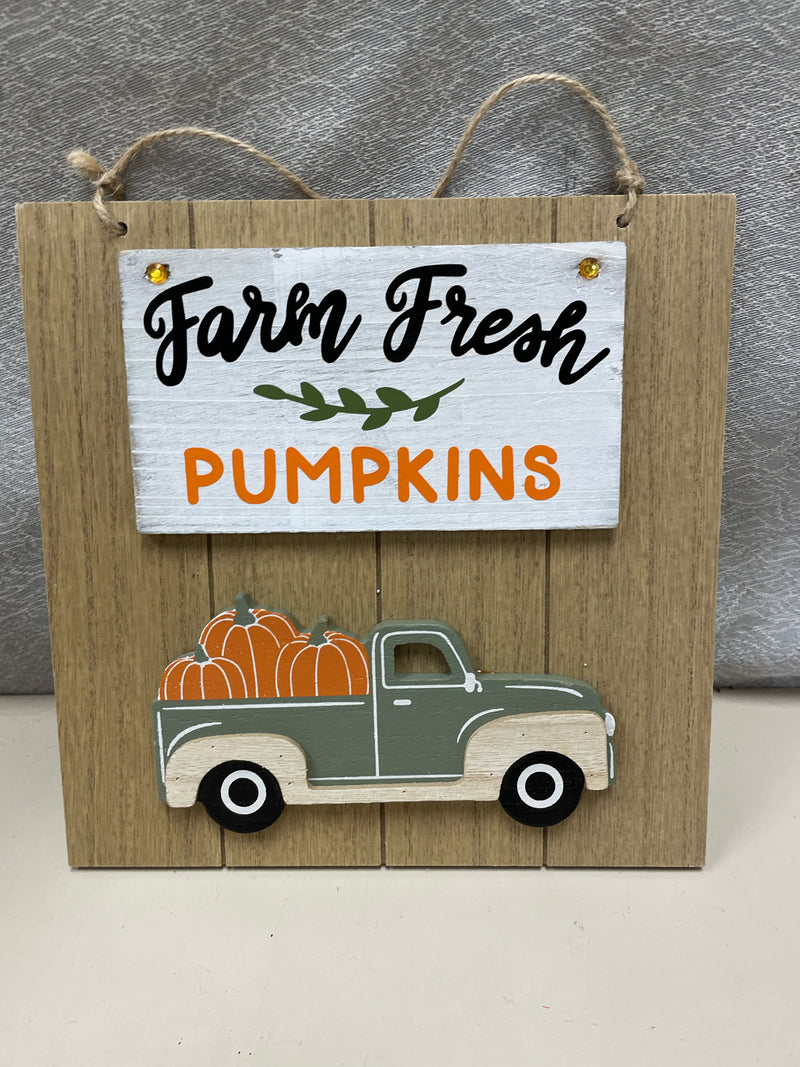 "FARM FRESH" WOOD HANGING