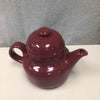 BURGUNDY CERAMIC TEAPOT
