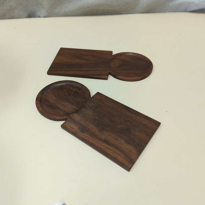 2 ITZA WOOD COASTERS