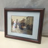 SIGNED VINTAGE TROLLEY ART