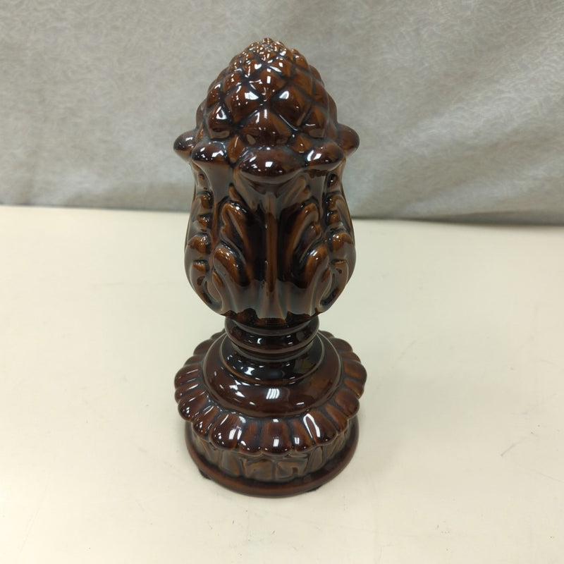 BROWN CERAMIC FINIAL