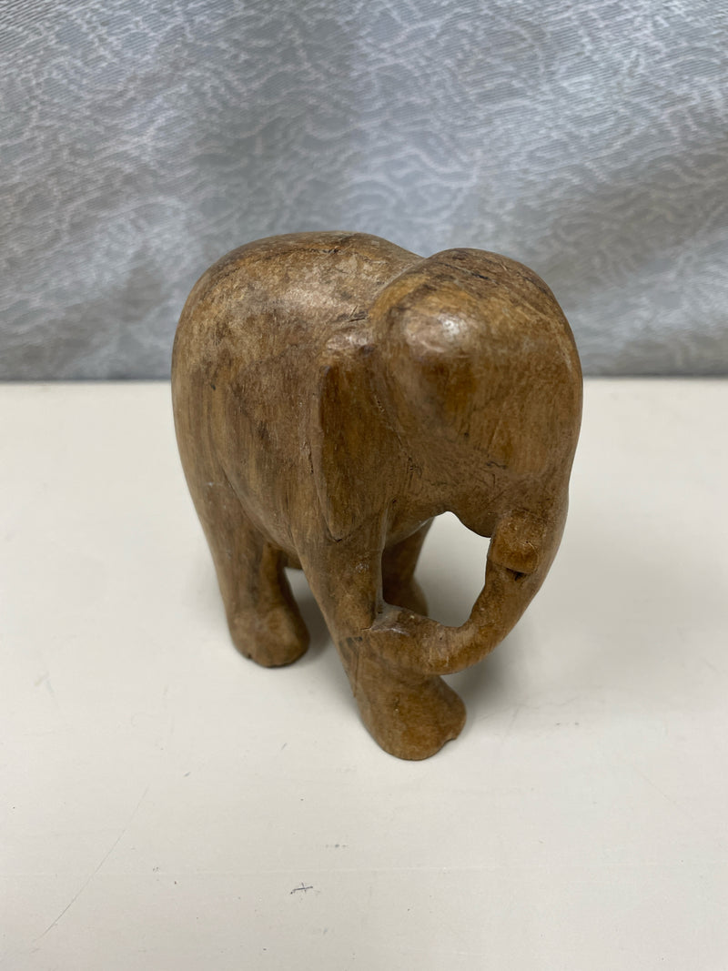 WOOD ELEPHANT FIGURINE