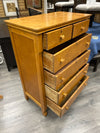 TALL BIRDS EYE MAPLE DRESSER