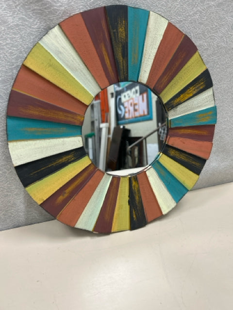 DIST MULTICOLOR ROUND FRAME MIRROR