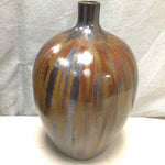 RED GREY CERAMIC VASE