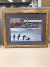 CHILDREN ON FROZEN POND ART
