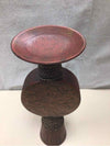 SMALL SIZED BROWN CANDLE HOLDER