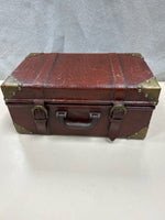 RED LEATHER LUGGAGE PIECE