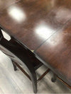 DARK BROWN DINING W/6 CHAIRS