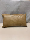 BROWN FAUX LEATHER PILLOW