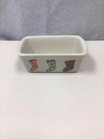 BAKING DISH W/XMAS STOCKINGS