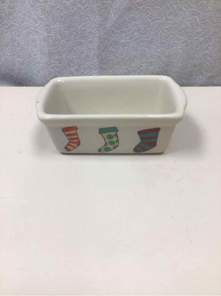 BAKING DISH W/XMAS STOCKINGS