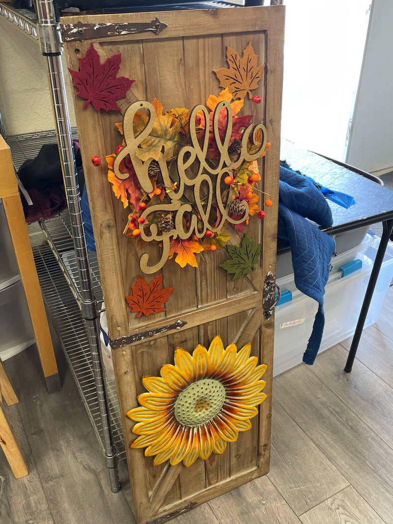 "HELLO FALL" WOOD BOARD
