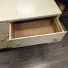 LONG WHITE DRESSER W/GOLD HANDLES