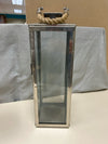 LARGE SILVER LANTERN W/ROPE