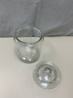 CLEAR GLASS CONTAINER W LID