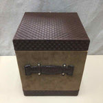 SMALL CORDUROY/LEATHER BOX
