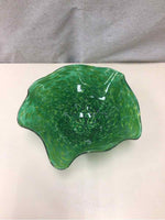 GREEN GLASS DISH