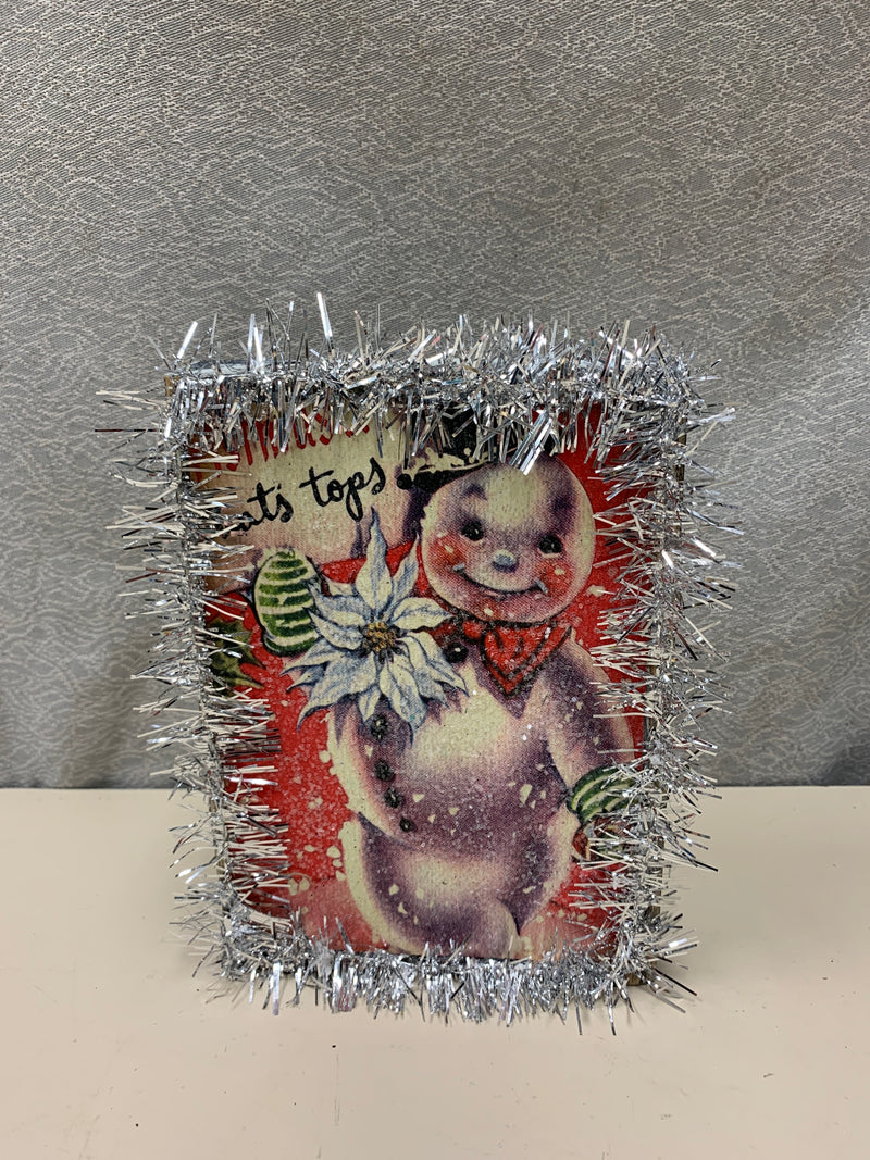 VINTAGE STYLE XMAS WOOD BLOCK