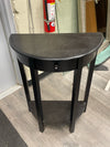 BLACK ONE DRAWER SOFA TABLE