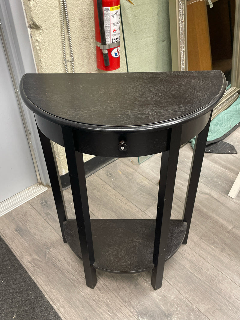 BLACK ONE DRAWER SOFA TABLE