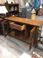 BROWN SERVER BASE WITH WINE STORAGE