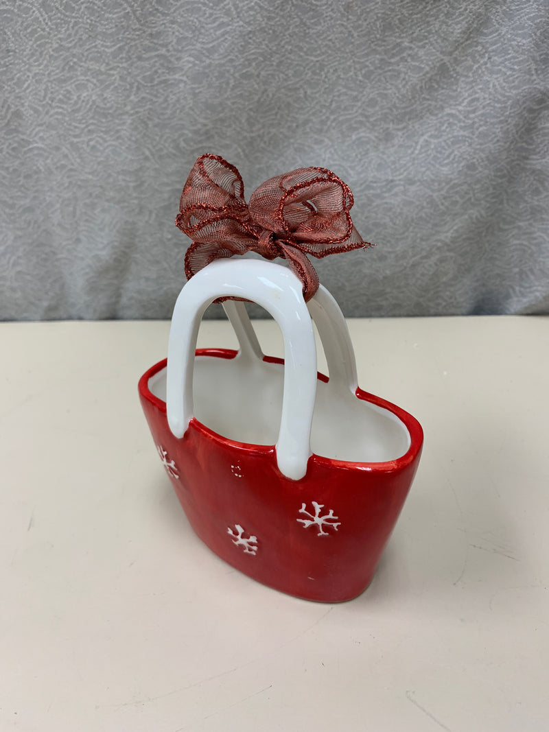 RED CERAMIC "HO" BAG