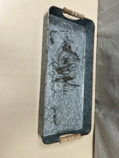 SILVER "GRATEFUL" DIST METAL TRAY
