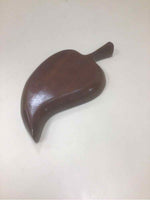 VINTAGE HAND-CARVED WOOD LEAF DISH