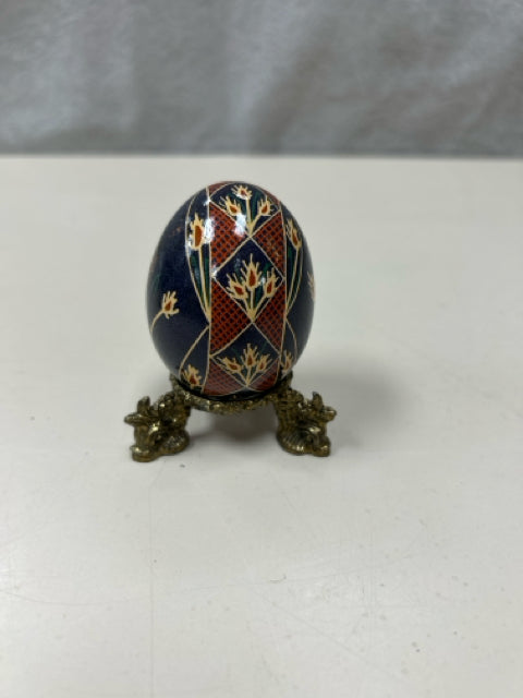 WOOD EGG W/STAND