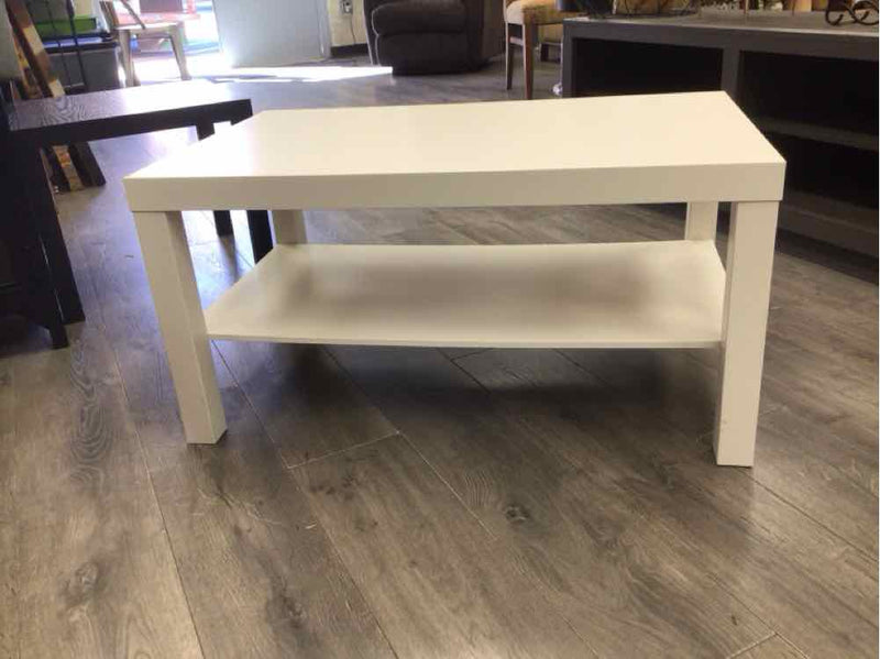 WHITE 2-TIER LAMINATE COFFEE TABLE