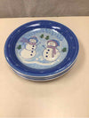 4 SNOWMAN DINNER PLATES