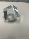 GLASS CUBE W/FLORAL INSIDE