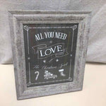 GRAY FRAME "CHRISTMAS SPIRIT" FREE-STANDING PIC