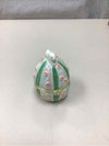 GREEN/WHITE TRINKET BOX W/BUNNY