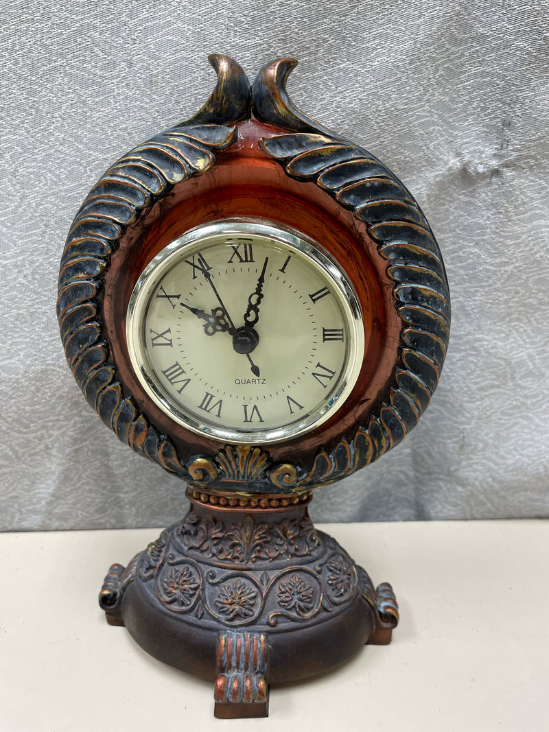 BRONZE/PINK MANTLE CLOCK
