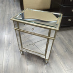 MIRRORED 1 DRAWER CABINET