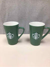 2 GREEN STARBUCKS MUGS